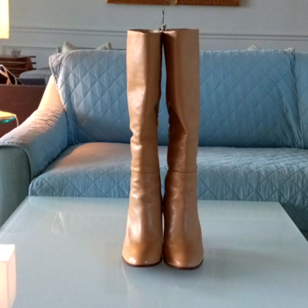 Pour La Victoire Tan Leather Boots